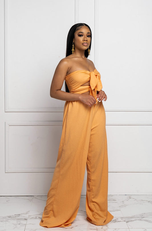 Celine Cut-Out Jumpsuit (Orange)