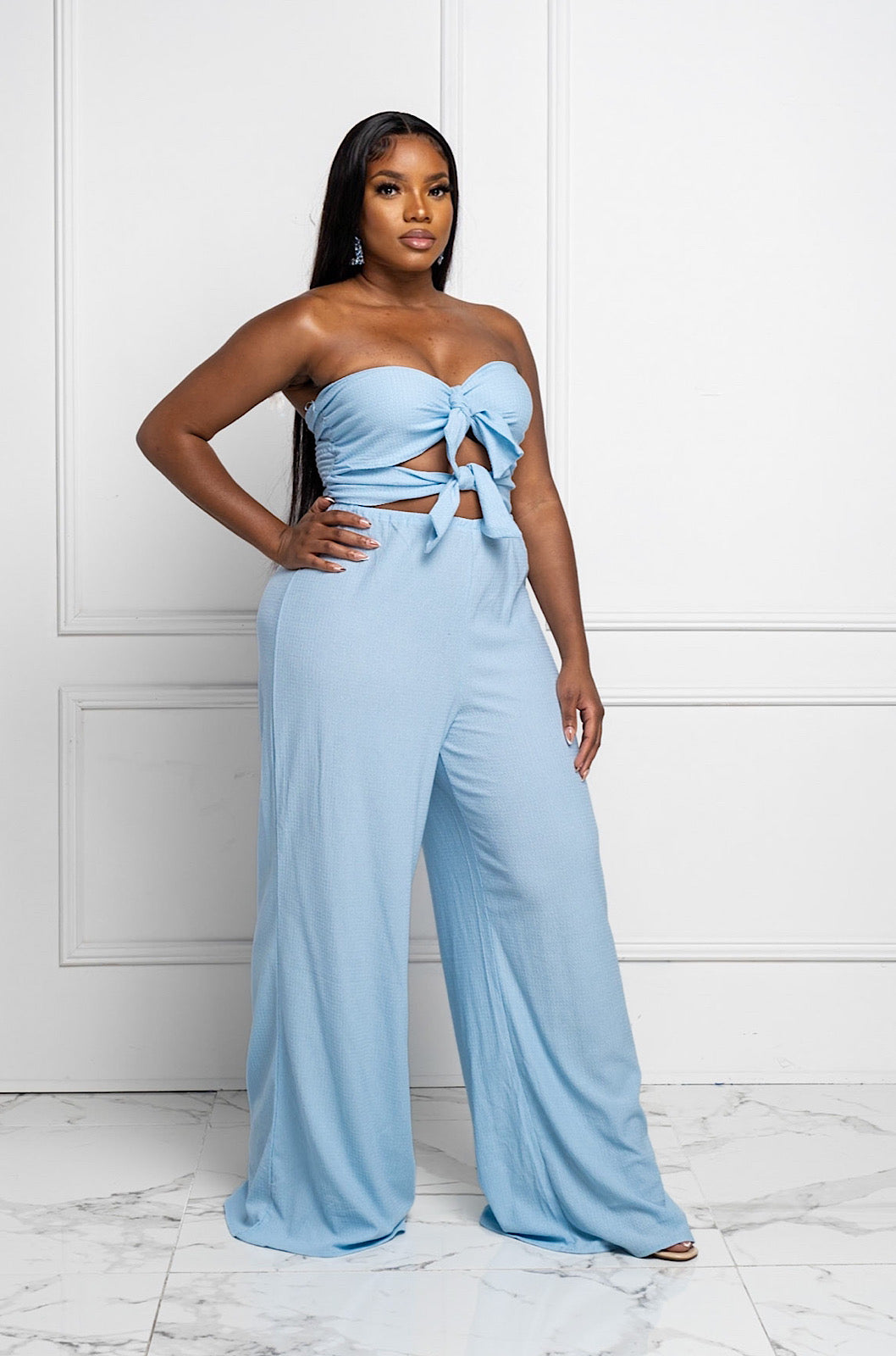 Celine Cut-Out Jumpsuit (Babyblue)