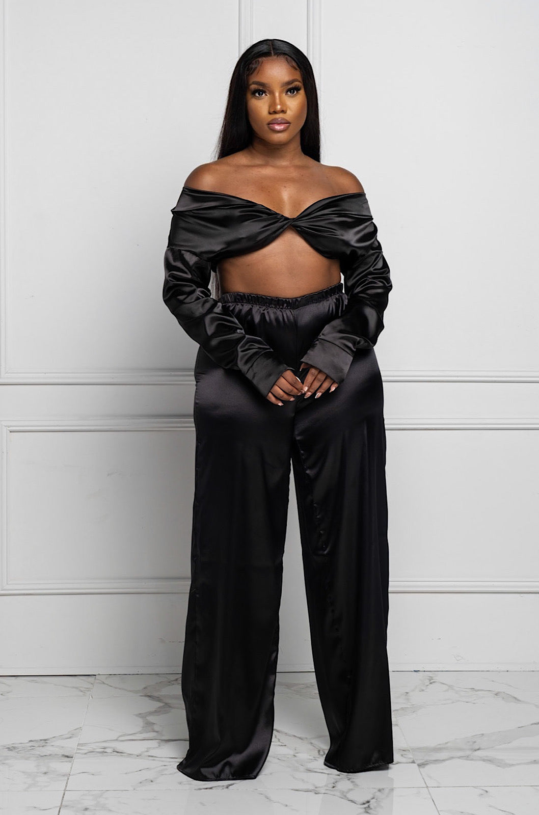 Del Sol Satin Pant Set