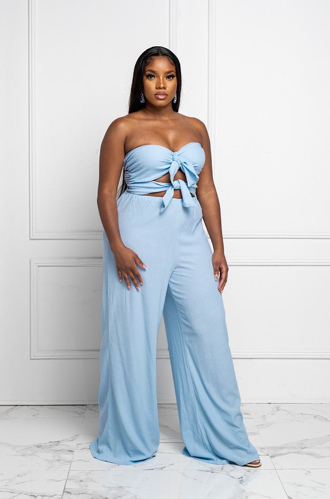 Celine Cut-Out Jumpsuit (Babyblue)