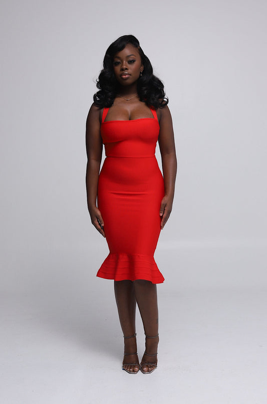 Crazy in Love Bandage Midi Dress