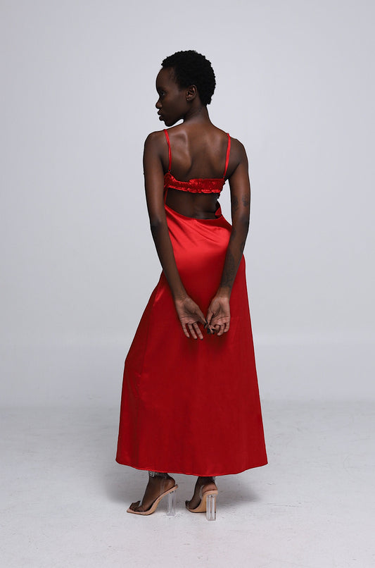 Royale Satin Maxi Dress