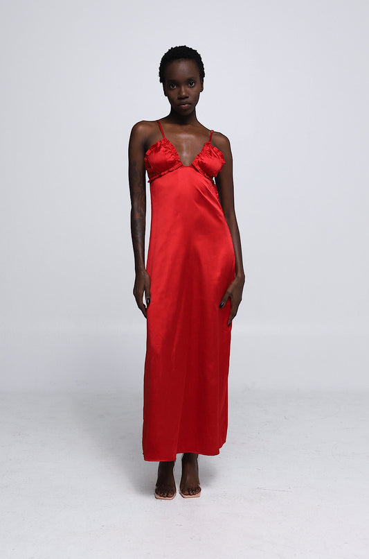 Royale Satin Maxi Dress