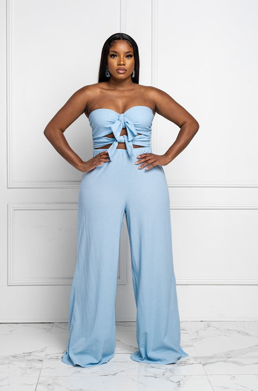 Celine Cut-Out Jumpsuit (Babyblue)