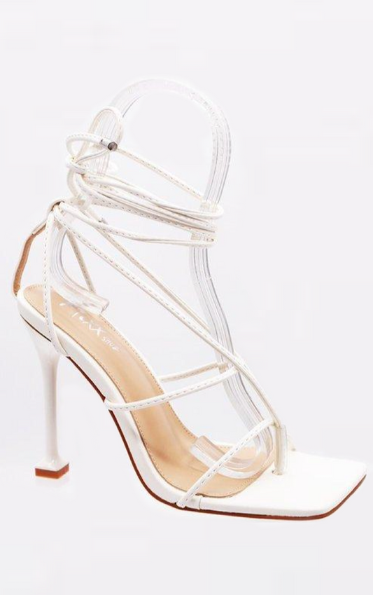 Lace Me Up Heels (White)