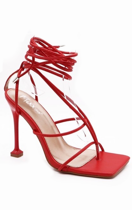 Lace Me Up Heels (Red)