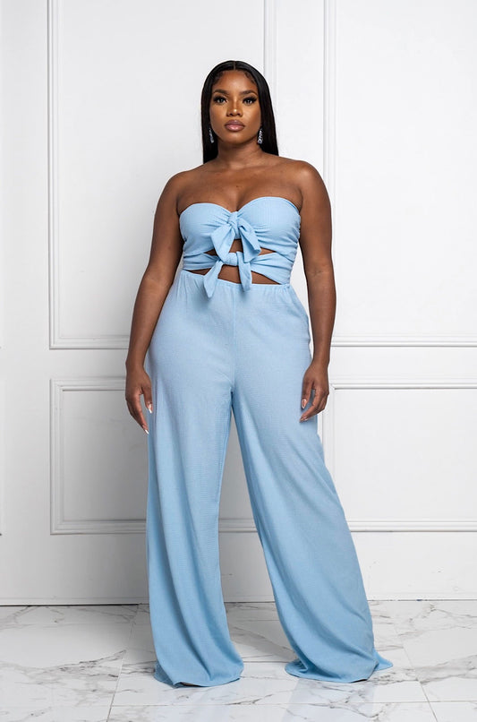 Celine Cut-Out Jumpsuit (Babyblue)